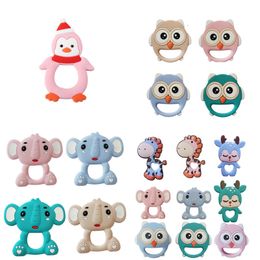 Silica Gel Jewelry Soothers Baby Owl Molar Bar Accessories More Design Newborn Cartoon Elephant Dental Gum Bracelet Toy Accessorie 4 2gm Y2