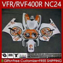 Fairings Kit For HONDA RVF VFR 400 VFR400 R 400RR 87-88 Body 78No.139 VFR400R RVF400R Orange Lucky NC24 V4 RVF400 R 1987 1988 VFR 400R VFR400RR 87 88 Motorcycle Bodywork