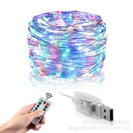 Strings Merry Christmas Lights 10M/20M USB Led String Fairy Garland Decorations For Home Noel