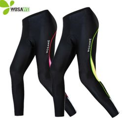 Racing Pants WOSAWE Women's Cycling Road Mountain Bike Padded Shockproof Bicycle Bottom Wear Quick Dry Windproof MTB Tight Trousers