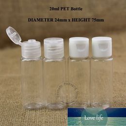 Wholesale 200pcs/lot 20ml PET Bottle Cosmetic Plastic 2/3OZ Container Lotion Vial Emulsion Jar Transparent Press Cap Mini Pot Factory price expert design Quality