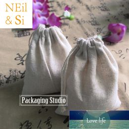 Party 11x13cm Linen Drawstring Bag Grocery Gift Pouch Sachet Storage Wedding Jute Handmade Soap Packaging Free