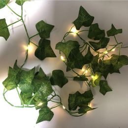 Decorative Flowers & Wreaths 2M LED Leaves Fairy String Lights Ivy Leaf Garland Party Garden Decor Lamp Beautiful