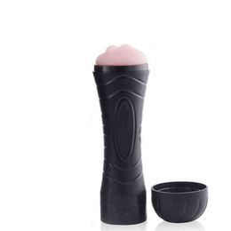 Nxy Men Masturbators Sucking Adult Masturbationcup Artificial Real Realistic Vagina Anal Soft Silicon Cup Sex Toys for Machine 1210