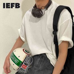 IEFB Summer Fashion Casual Short Sleeve T-shirt Men's Korean Round Neck Letter Printing Trend Tee Tops Oversize Clothing 9Y6940 210524