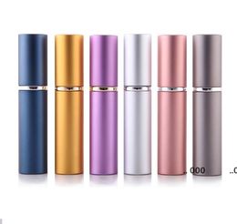 perfume bottle 5ml Aluminium Anodized Compact Perfume Aftershave Atomiser Atomizer fragrance glass scent-bottle Mixed color GWE10612