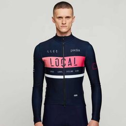 Pedla 2021 Men Jacket Navy Spring And Autumn Long Sleeve Cycling Jersey Outdoor Mountain Bike Cycling Racing Top Ciclismo H1020