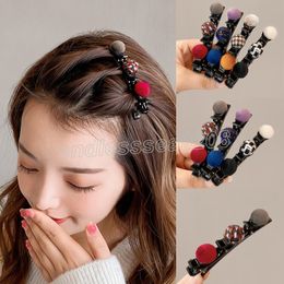 Woman Pompom Bang Clips Hairpins Hairgrip Women Girls Hair Clips Alice Twist Hair Styling Barrettes Hair Accessories