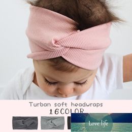 Cute Solid Color Baby Turban Girls Cotton Twisted Knotted Headband Elastic Hairbands Children Head Wraps Hair Accessories Factory price expert design Quality