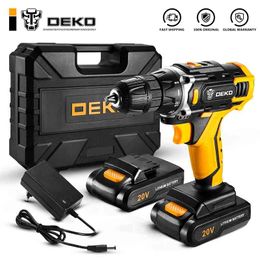 20V Electric Cordless Drill Screwdriver Drill,18+1 Torque Settings&3/8" Keyless Chuck&2-Speed Power Tools(DKCD20 Series) 210719