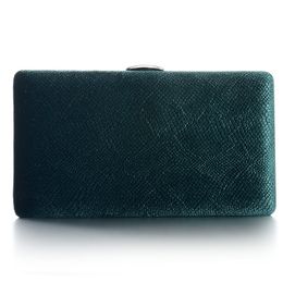 Dark green Flowers Hard Case Box Clutch Bags and Clutch Wallets Handbags with Shoulder Chain for Prom Party