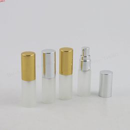 24 x 5ml Portable Frost Glass Perfume Bottle With Atomizer 5cc Empty Cosmetic Containers For Travel Spray bottleshigh qty