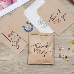 paper bags for cookies Canada - Gift Wrap 25PCS Pastry Packing Love Is Sweet Wrapping Pouch Packaging Bag Biscuit Candy Cookies Thank You Kraft Paper Bags