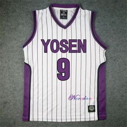 Kuroko no Basuke Cosplay Yosen Basket School Uniform Murasakibara Atsushi Jersey 9 12 Sportswear Men T-shirt Shorts Costume Set Y0913