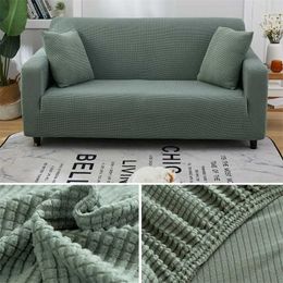 thick sofa protector Jacquard solid printed covers for living room couch cover corner slipcover L shape 211207