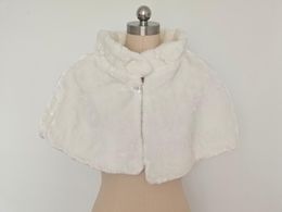 Wraps & Jackets Winter Wedding Coat Warm Faux Fur White Or Ivory Bridal Shawl Evening Party Cape