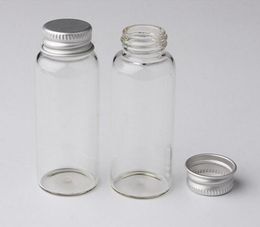 600 x 25ml transparent screw neck glass bottle with Aluminium cap 25 ml glass-vials sample vials Wholesale SN5895