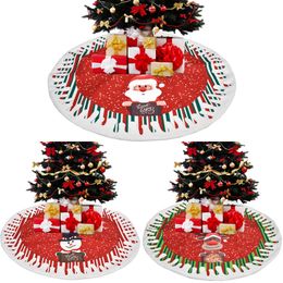 Christmas Tree Skirts Trees Decoration Mat Xmas Snowman Reindeer Ornament Home Holiday Festival Party Decorations CGY132