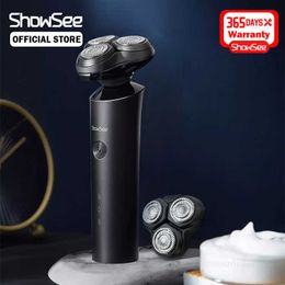 Showsee Electric Shaver Dry Wet Shaver Razor Beard Trimmer IPX7 Waterproof Type-C Charging Washable Shaving Machine For Men P0817