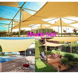 Shade Waterproof 300D Sand Yellow Square Rectangle Sail Outdoor Garden Terrace Canopy Sun Camping Hiking Yard Awning