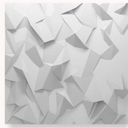 3d wallpapers Grey and white three-dimensional geometric living room background wall