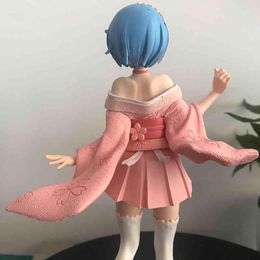 Re Zero Life In A Different World From Zero Anime Figure Toys Memory Snow Rem Ram Swimsuit Sakura Image PVC Action Figure Toys X0526