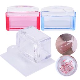 Nail Art Stamping Stamper Scraper Set Templates Soft Silicone Jelly Stamper Template Stencil Manicure Kit For French Nails Extreme