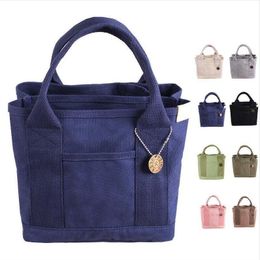 Handbags Brand Designer Top Grade Canvas Bags Bento Picnic Lunch Lunchbox Hand Carry Bag Fashion Vintage Simple Shopping Totes Pouch BF7958