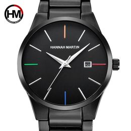 Men Top Brand Luxury Quartz Waterproof Creative Watches Men's Stainless Steel Band Date Calendar IP Vacuum Plating Reloj Hombre 210527