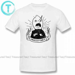 Adventure Time T Shirt Unacceptable T-Shirt Print 100 Percent Cotton Tee Shirt Casual Funny Short-Sleeve Oversize Male Tshirt G1222