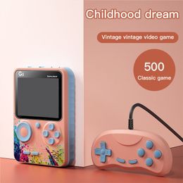 Mini Portable Game Players Can Store 500 Classic Handheld Video Games Consoles Macaron Colourful 3.0 inch Screen For Child Gift