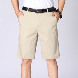 TFU Men's Summer Business Casual 100% Cotton Twill Shorts Fashion Solid Colour Vintage Washed Pockets Cargo 210806