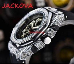 2022 Famous all dials working classic designer watch Luxury Fashion Crystal Diamond Men Watches Large dial man quartz clock stopwatchiv