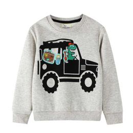 Jumping Meters Cotton Car Sweatshirts for Boys Girls Clothing Arrival Baby Sport Sweater Cute Tops 210529