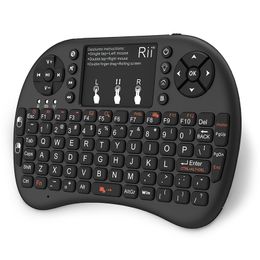 RII K08 + 2,4 GHz MINI trådlöst tangentbord med pekplatta Mus, LED-bakgrundsbelysning, uppladdningsbart litiumjonbatteri