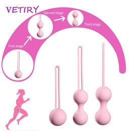 yutong VETIRY Safe Kegel Ball Smart Ben Wa Ball Geisha Balls Silicone Vaginal Chinese Balls For Woman nature Toys Pussy Tighten Machine