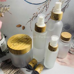 250ml 100pcs frosted plastic bottles with bamboo lid toner water cap bottle shampoo and conditioner refillable bottlegoods