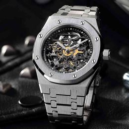 FEICE Men's Skeleton Automatic Mechanical Luminous Waterproof Mens Fashion Sport Wrist Luxury Sapphire Crystal Watch