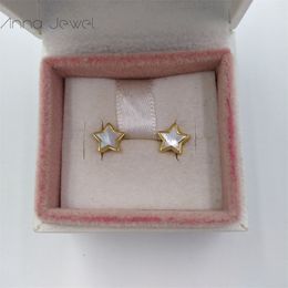 ear rings set UK - Bear jewelry 925 sterling silver girls To us Star gold pearl stud earrings for women men Charms set wedding party birthday gift Ear-ring Luxury Accessories 8812783020