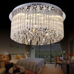 Ceiling Lights Simple And Modern Three-color Bright LED Remote Control Round Bedroom Study Crystal Lamp Lighting Lamps Fixture