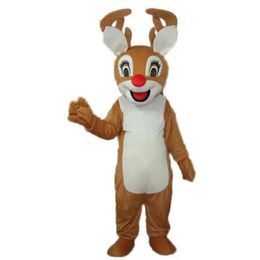 Halloween red nose reindeer Mascot Costume High Quality Customize Cartoon Anime theme character Unisex Adults Outfit Christmas Carnival fancy dress
