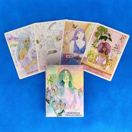 New Tarot Cards Shine From Inside Oracle Card And PDF Guidance Divination Deck Entertainment Parties Board Game 44Pcs/Box