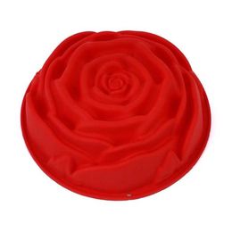 50PCS Silicone Big Cake Moulds Rose Shape Cake Bakeware Baking Tools 3D Bread Pastry Mould Pizza Pan DIY