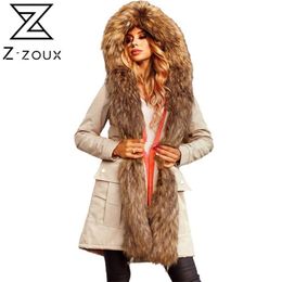 Women Parka Hooded Thickened Winter Coat Drawstring Fleece Warm Jacket Loose Long Ladies Parkas Plus Size 210513