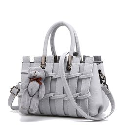 HBP Handbag Purse Women Handbags Purses MessengerBags PU Leather ShoulderBags Crossbody Bags Cute Shopping Tote Bag Gray