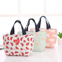 Storage Bags AGN 1PC Lunch Bag Lady Cute Cartoon Children Cooler Breakfast Food Box Portable Picnic Travel