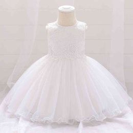 Fancy Newborn Baptism 1 Year Birthday Dress For Baby Girl Costume Kids Flower Princess Dresses Party Wedding Children's Clothing G1129