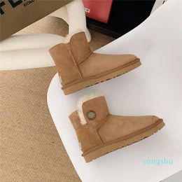 High quality Casual women brand Martin boots luxury Designer Waterproof goat fur in one super soft outsole with box are size35-40 22