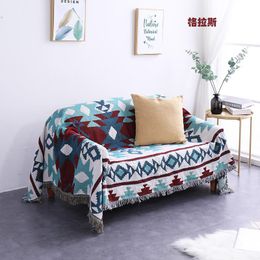 Blankets Bohemian Knitted Chair Lounge Throw Blanket For Bed Sofa Cover Plaid Tapestry Bedspread Women Outdoor Beach Sandy Towels Cape