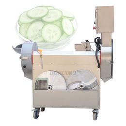 Automatic Cutting Machine Commercial Electric Double Head Vegetable Cutter Slicer Multifunction Potato Dicing Shredder maker 220v